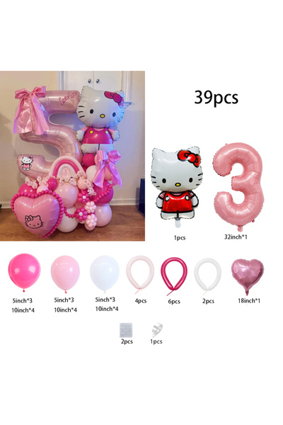 Miniso Other 25113002-3 Pink Hello Kitty Mylar Balloon Set – perfect for girl...