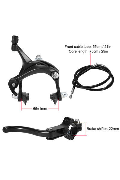 Choice Black Front Brake Front / Rear Fixie Bike Brake Kit Road Bike Cruiser ...