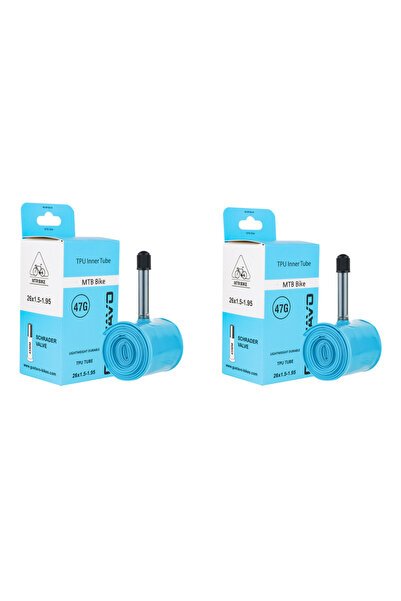 Choice صمام شريدر 45 مم 1.5-1.95 قطعتين - 26X1.5-1.95 أنبوب داخلي للدراجة الج...