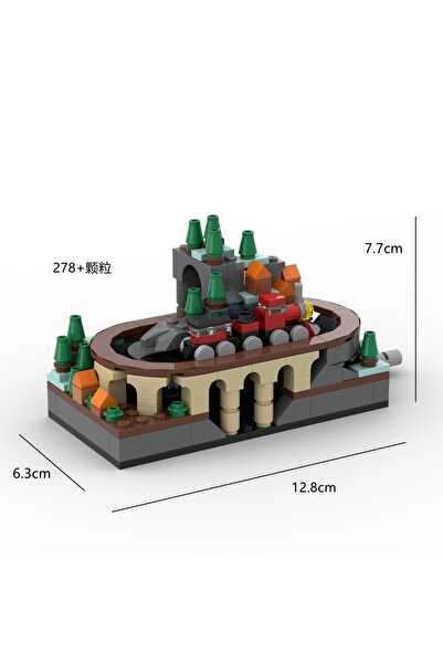 Choice نموذج قطار مصغر لمنظر مدينة جبال الألب، يمكن تحريكه يدويًا، مصنوع من م...