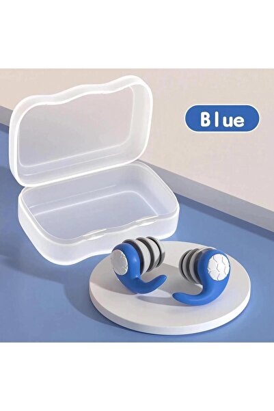 Choice سدادات أذن زرقاء من السيليكون مانعة للضوضاء ومقاومة للماء للسباحة والن...