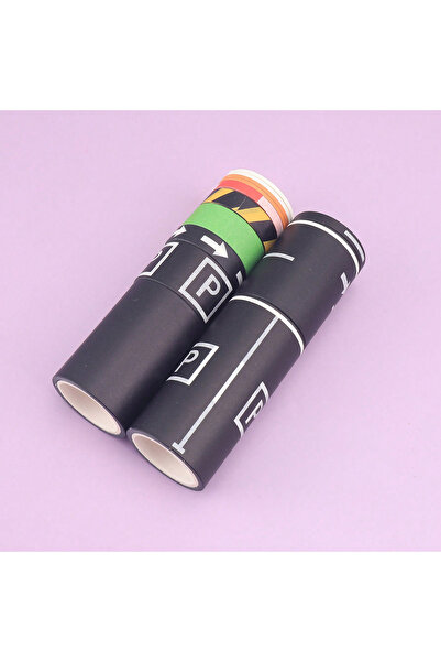 Choice مجموعة شرائط الطرق، ملصقات مسار طريق كرتونية، شريط طريق أسود، مجموعة ز...