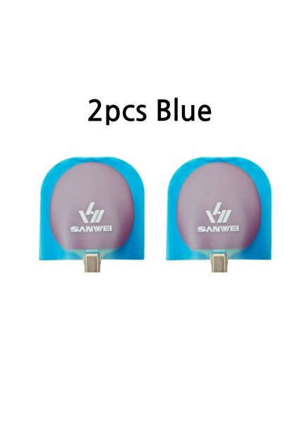 Choice سانوي أزرق، قطعتان، نصف قطعة، غشاء حماية مزدوج الجوانب لمضرب تنس الطاو...