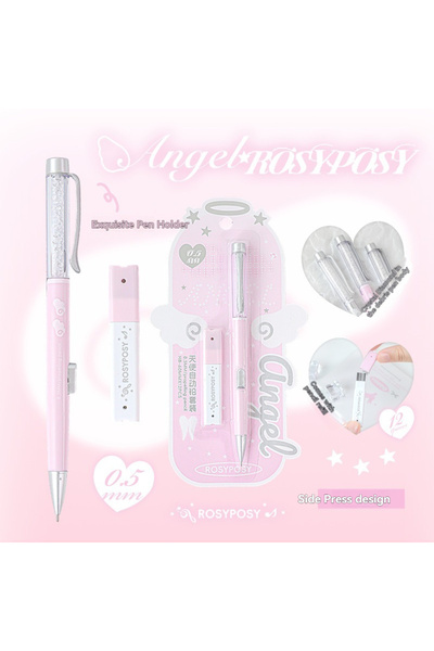 Choice Pink 1PC Angel Automatic Lead Set High Beauty Style Primary School Stu...