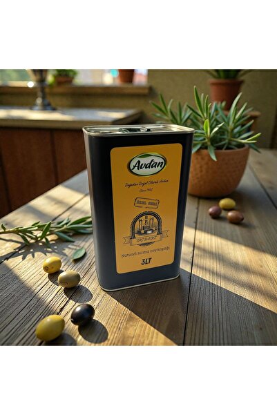 AVDAN Taş Baskı Soğuk Sıkım Zeytinyağı 3 LT