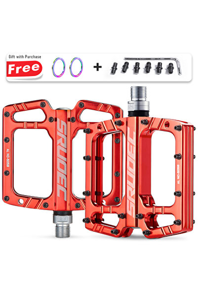 Choice دواسات دراجة هوائية RED P و TC4 PW KRSEC CNC بثلاثة محامل، مناسبة للدر...