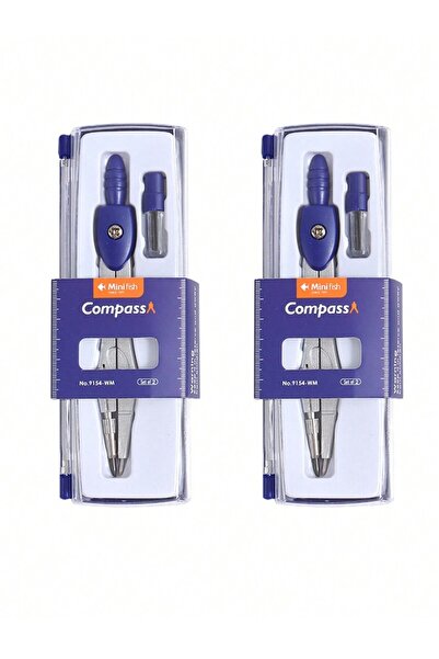 Choice Two-Blue Precision Compasses with Replaceable Tips Student Drawing and...