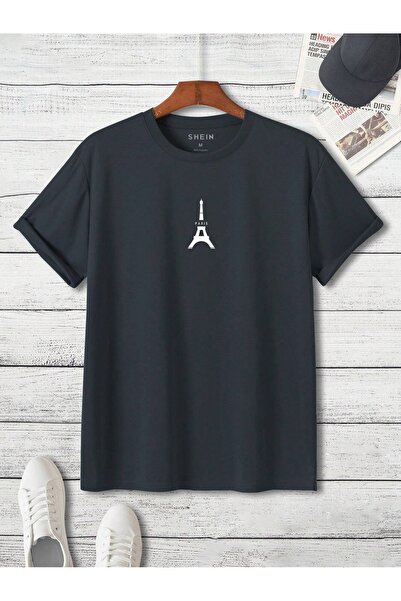 EYAX MODA تي شيرت مطبوع كبير الحجم للجنسين