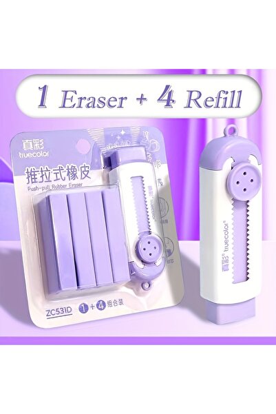 Choice1 PURPLE Sliding Retractable Eraser A Retractable and Extendable Pencil...