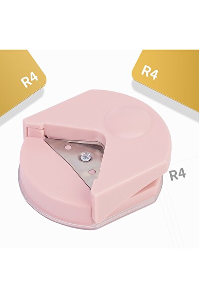 Choice Pink Portable R4 Corner Rounder Paper Cutter Paper Circle Corner Trimm...