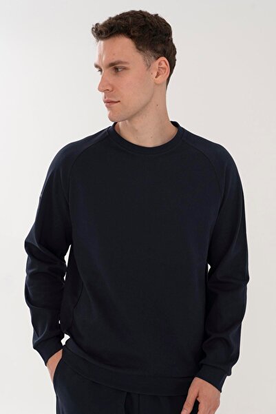 MARATON Regular Men's Crew Neck Navy Blue Sweatshirt