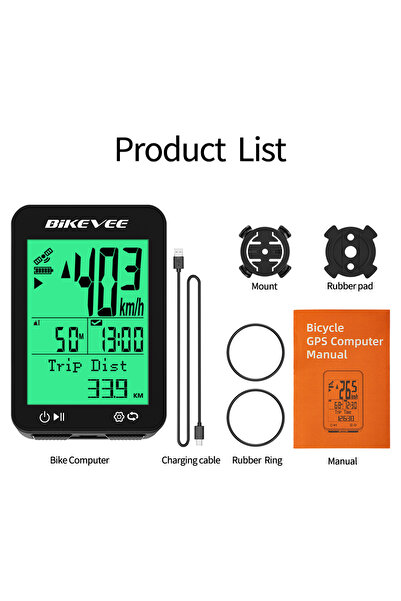 Choice كمبيوتر الدراجة اللاسلكي BKV-3109GN-A مزود بنظام تحديد المواقع العالمي...