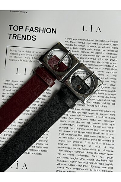 LİA KEMER 2 bucăți de centură de talie pentru femei, cu cataramă argintie, ac...