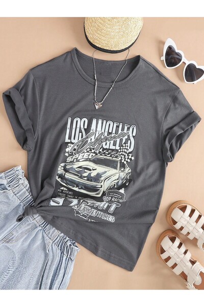 EYAX MODA تي شيرت مطبوع للأولاد/البنات