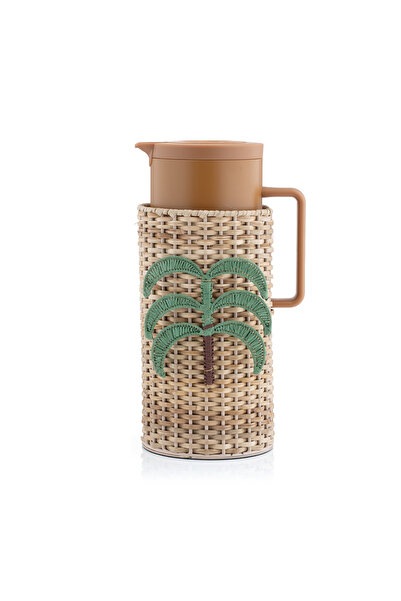 Blends ترمس شاي وقهوة مع حامل من خوص النخيل من ناقة