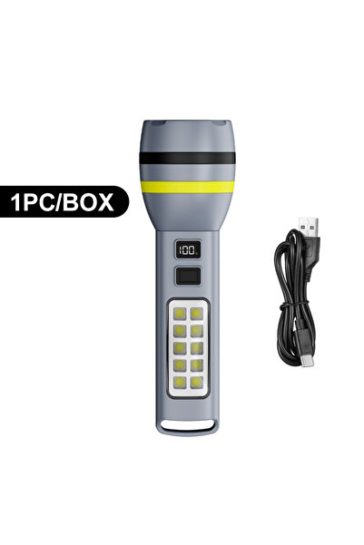 Choice ZOOM WHITE Flashlight, solar powered black technology, travel camping ...