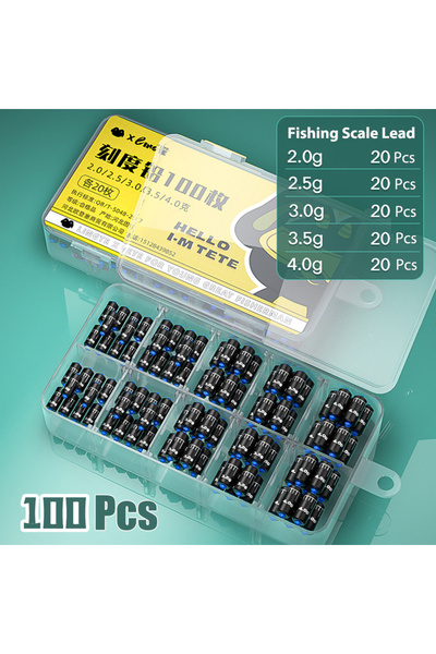 Choice 100 قطعة من ثقل الرصاص الاحترافي لصيد الأسماك، بوزن يتراوح بين 1.5 و3....