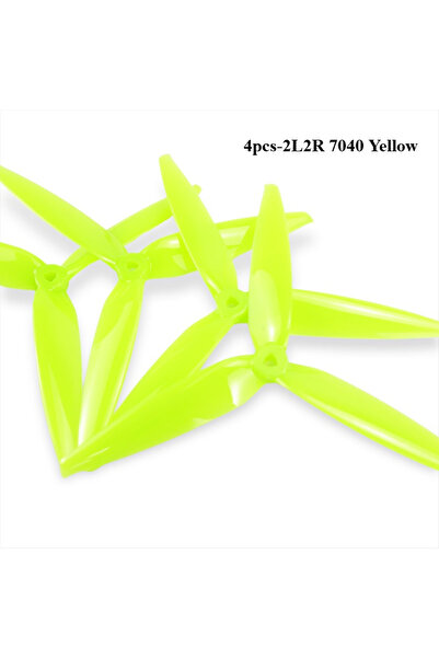 Choice 4 قطع من مروحة Gemfan Flash 7040 صفراء عالية الجودة، مقاس 7 بوصات، ثلا...