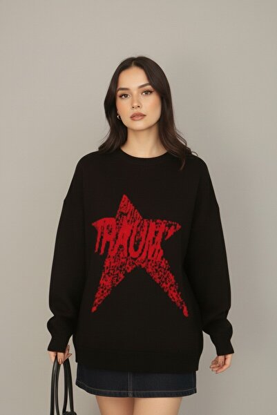 BUWOM Kadın Star Detaylı Soft Triko