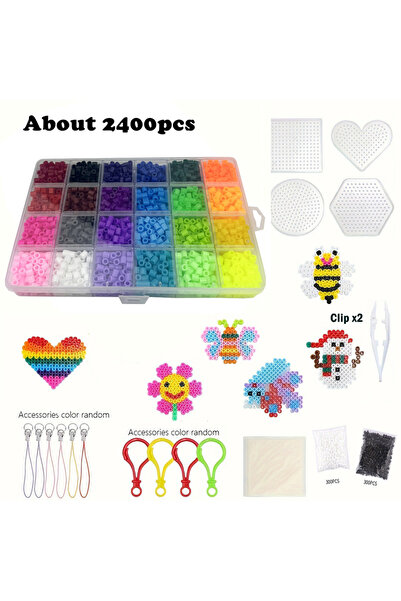 Choice4 مجموعة خرز كي بألوان قوس قزح (24/15/12/10 ألوان) مع لوحة تثبيت، وخرز ...