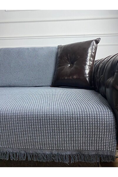 Özlü Home Petek Desen Koltuk/Çekyat Örtüsü Çok Amaçlı 170/220 FÜME