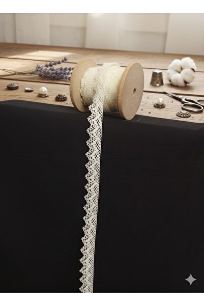 satab Fransız Polyester Dantel 20mm Krem -25metre