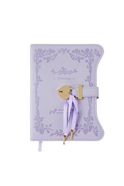 Choice Light purple Business Gift with Love Lock Keys Diary Notebook 360 Page...