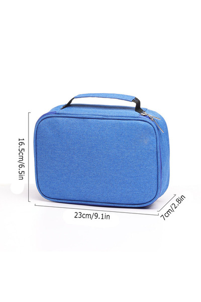 Choice حقيبة تخزين أقلام رصاص ملونة زرقاء بـ 72 ثقبًا، متوفرة بألوان الأسود و...