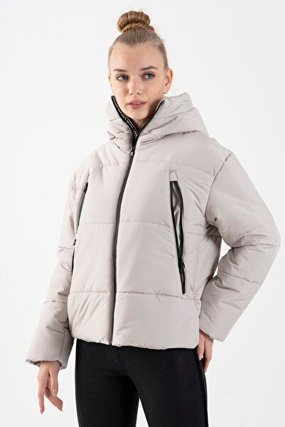 MARATON Oversized Women's Hooded Stone- Coat