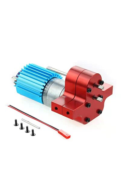 Choice علبة تروس نقل معدنية حمراء مع محرك فرشاة 370 لطرازات WPL B14 B16 B24 B...