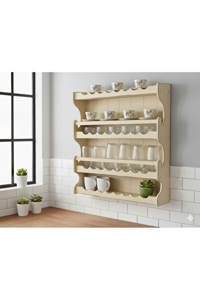 Bypinaryuksel Ahşap Terek,Fincan ve Bardak Rafı