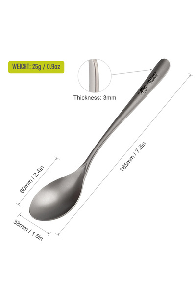 Choice C Titanium Spoon Fork Chopsticks for Noodles Lightweight Titanium Spoo...