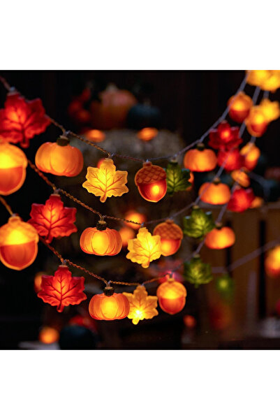 Choice 1.5m 10lED MIX E 1.5/3m Halloween LED Pumpkin Nut Maple Leaf Light Str...