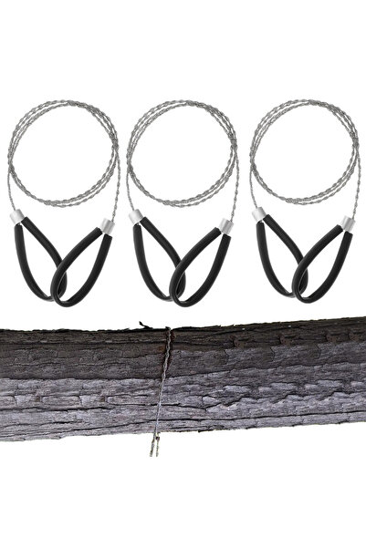 Choice 3pcs 3PCS Stainless Steel Cable Saw, 32.28" Survival Wire Saw for Meta...
