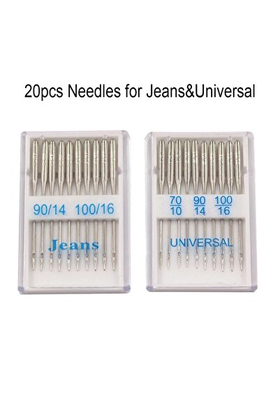 Choice 20pcs 20pcs Sewing Machine Needles Jeans Universal Regular Point Sewin...