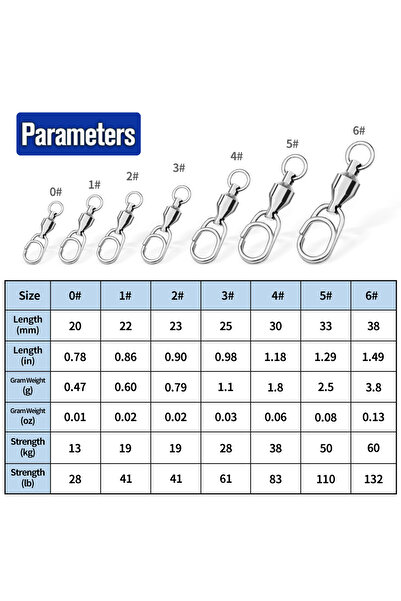 Choice مقاس ٢، ١٠ قطع من ملحقات معدات الصيد، موصل صيد، مشبك دوار، محمل طعم من...