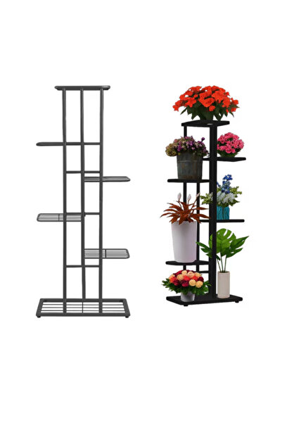 Ruhhy Suport flori metalic Ruhhy, 6 etaje, stil loft, capacitate 20 kg, mater...