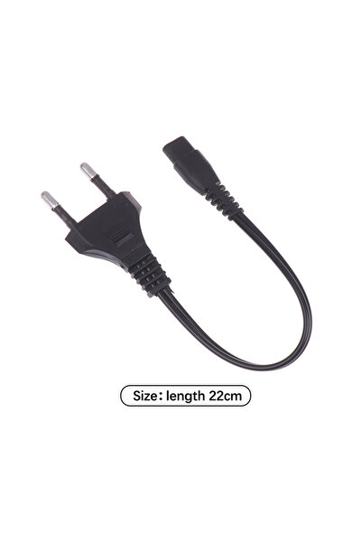Choice Black 1Pc EU Plug Double Hole Charging Cable 220V 110V Direct Charging...