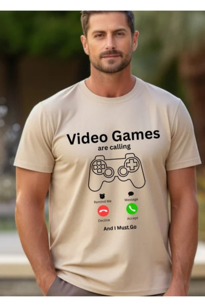 EYAX MODA Μπλουζάκι UNISEX με στάμπα βιντεοπαιχνιδιών και λαιμόκοψη ποδηλάτου