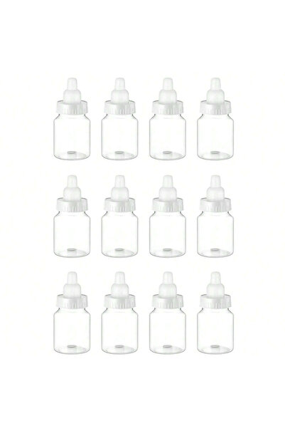 Choice 8.5x4cm WHITE 12Pcs White Baby Bottle Shape Candy Bottle Baby Shower F...