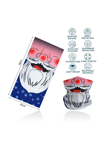 Choice غطاء رقبة مهرج FM061 مقاس 25×50 سم للرجال والنساء، مقاوم للغبار والأشع...