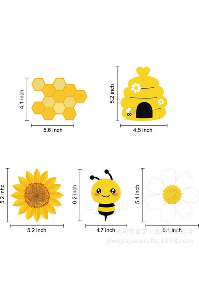 Choice Yellow 10Pcs Bee Honey Sunflower Hanging Spiral Garlands Backdrops for...