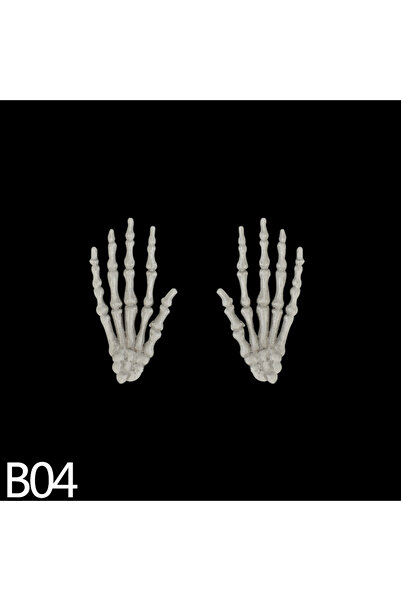 Choice B04 1Pair Halloween Skeleton Hand Claw Realistic Life Size Skeleton Ha...