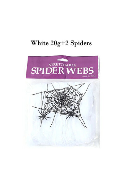 Choice 1pcs White 20g 1/2/3pcs Halloween decoration spider web cotton spider ...