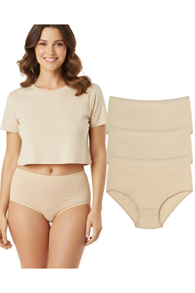 UN REAL 3-Piece High Waist Plus Size Bato Panties – Modal Cotton Blend, Stret...