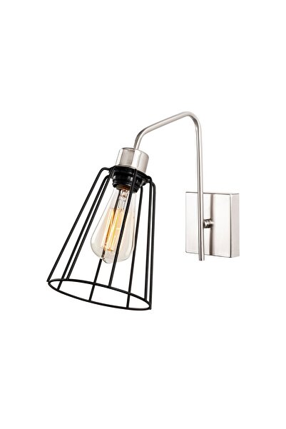 AmberLED Wire Single Sconce with Fuzz Black Modern Lighting E27 Compatible