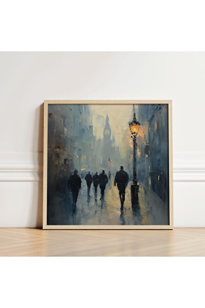 Tuba Decor Tablou pătrat cu rama din lemn londra