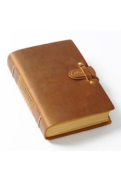 Choice FM Brown Handmade Journal Writing Notebook Genuine Leather Embossed Sk...