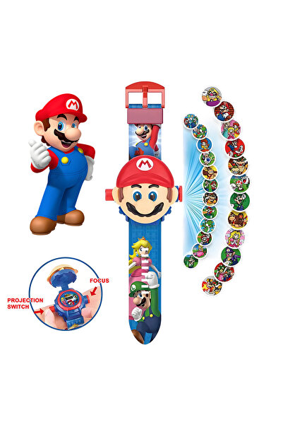 Choice ساعة ألعاب ماريو بروس من بانداي، 24 نمطًا، ساعة عرض شخصيات ماريو ولويج...