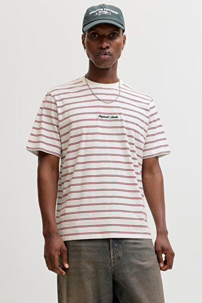 Jack & Jones Tricou cu dungi Nakis brodat pentru bărbați - Norrebro